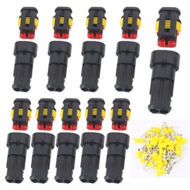GTIWUNG 10 Kit 2 Pin Waterproof Connector Coupler Waterproof Connector Set Male & Female Waterproof Connector 2 Pin Waterproof Connector Plug