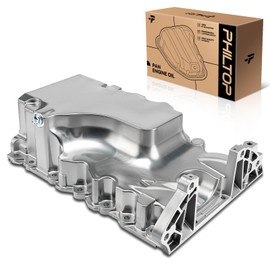 PHILTOP 264-371 Engine Oil Pan with Drain Plug Compatible with Edge, Taurus, Flex, Fusion, MKX, MKZ, MKS, MKT, CX-9, Mazda 6, Sable