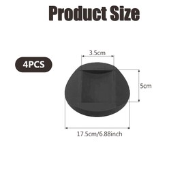 4 Pcs Chair Wheel Stoppers Floor Protector Castor Cups,Anti-Sliding Castor Wheels Feet Stoppers Pads,Bed Wheel Stoppers,Protector Pads Bed Furniture Stopper for All Floors,Wheels, Sofas,Bed(Black)