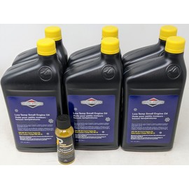 Briggs & Stratton 100030C SAE 5W-30 4-Cycle Snow Thrower Oil Quart (6-Pack) and Fuel Treatment