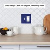 Matte Royal Blue 2 Gang Combination 1-Toggle 1-Decorator/Gfci Device Wall