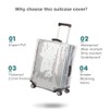 GigabitBest 30 Inch Full Clear PVC Luggage Cover, 0.4mm Thick