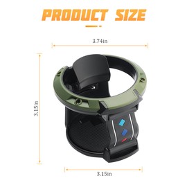 Car Cup Holder for Air Vent, Water Bottle Mount with Hook, Adjustable Air Outlet Drink Mount Stand, Multifunctional Holders for Coffee Tea Juice, Universal for Most Vehicle A/C Vents