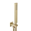 Ownace Square Solid Brass Brushed Gold Hand Held Shower Head