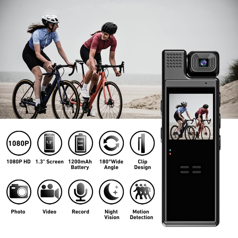 Body Camera, 4K Body Worn Cam Body Camera with Video
