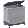 HAIXIN HOME Large Plastic Laundry Hamper with Lid and Wheels,