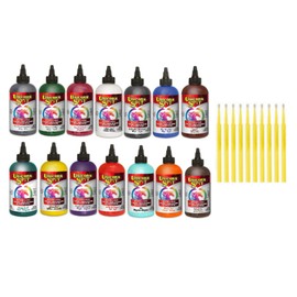 Unicorn SPiT Gel and Glaze Stain Complete Original Collection: 14, 8oz. Bottles with 10 Trebbies Fine Detail Sticks