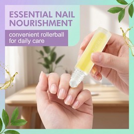 Olio Cuticole Unghie Set da 3 Pezzi, Olio per Cuticole Roll-on da 10ml per Unghie Fragili e Secche, Trattamento Idratante e Rinforzante, Manicure Professionale e Cura delle Mani