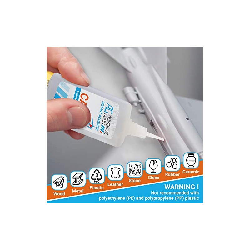 Pegamento calcomanía Guru CA con activador para carpintería (4 x