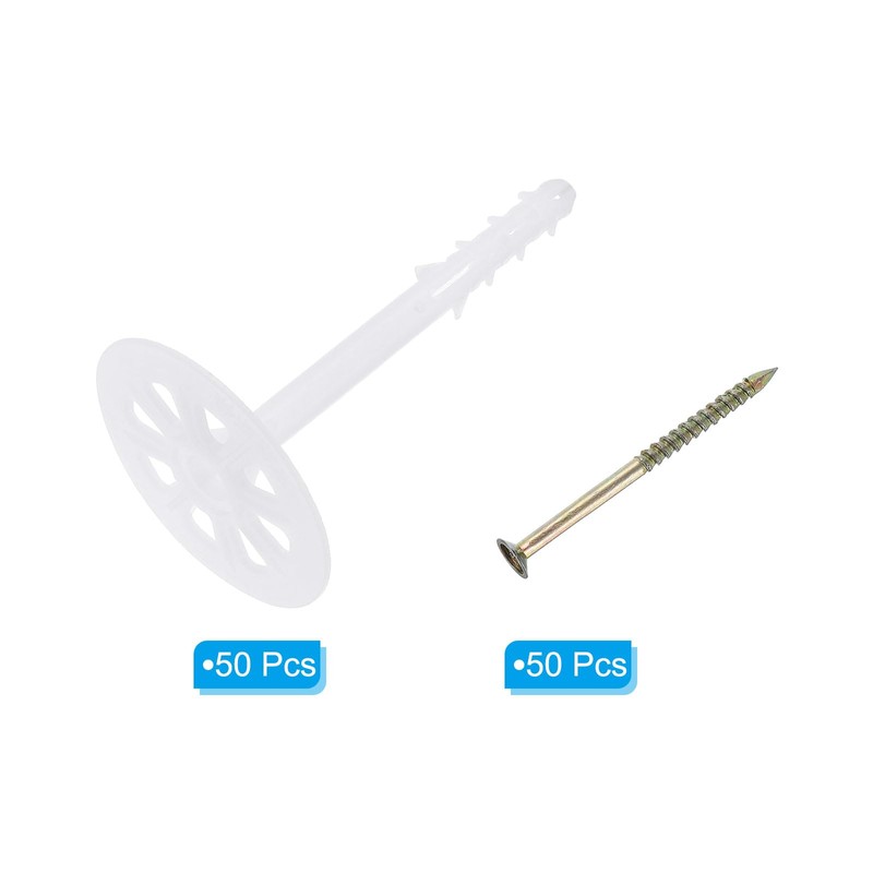 PATIKIL 102mm Perforated Insulation Pins, 50 Pack Insulating Nails Wall