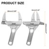 HARFINGTON Adjustable Plumbers Wrench 2.68" Large Opening Wide Jaw Short