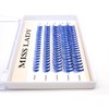 Colored Blue Lash Clusters, 3D Volume 20D Curl C, Thickness