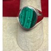 Natural Creations Men’s Sterling Silver Ring Size 11 Rainbow Malachite
