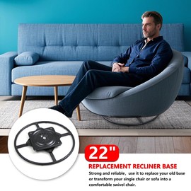 ChiCoko 22" Replacement Recliner Ring Base with 360 Swivel Arched Base, 10-inch Turntable Recliner Replacement Parts