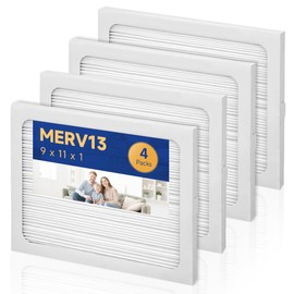 9 x 11 x 1 Dehumidifier Filter MERV 13 Compatible with Santa Fe Compact2, Compact70, Ultra70 Dehumidifier, UA 65H, # 4029748 Dehumidifiers Replacement Parts (4-Pack)