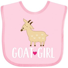 inktastic Goat Girl Farm Animal Baby Bib Pink 2f366