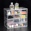 SUPAWAY Mini Transparent Drawer Organizer Small Drawers Stackable Storage Box