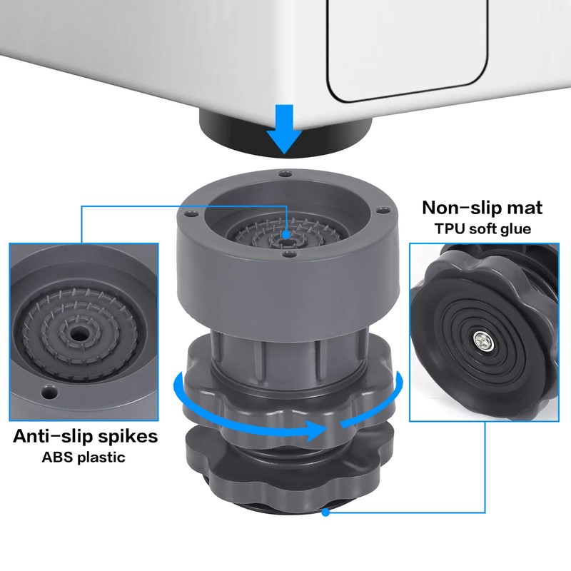 Washing Machine Anti Vibration Support Pads, Shock and Noise Cancelling
