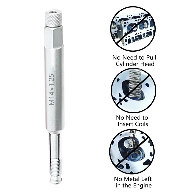 DPTOOL 14mm Back Tap Spark Plug Thread Repair Tool M14x1.25