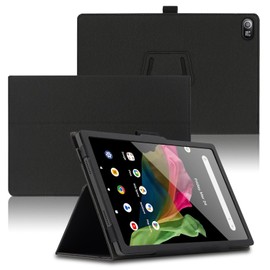 Keihok Case for Acer Iconia Tab A10 10.1 inch Tablet Cover with Hand Strap and Pencil Holder, Folding Stand Flip Case for Acer Iconia Tab A10. (Black)