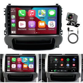 Android 13.0 Double Din Car Stereo for Chevy Malibu 2011-2015, 9 Inch HD Touch Screen Car Audio Multimedia Receiver with CarPlay, Android Auto, GPS Navigation, Bluetooth, Backup Camera, 2G+32G