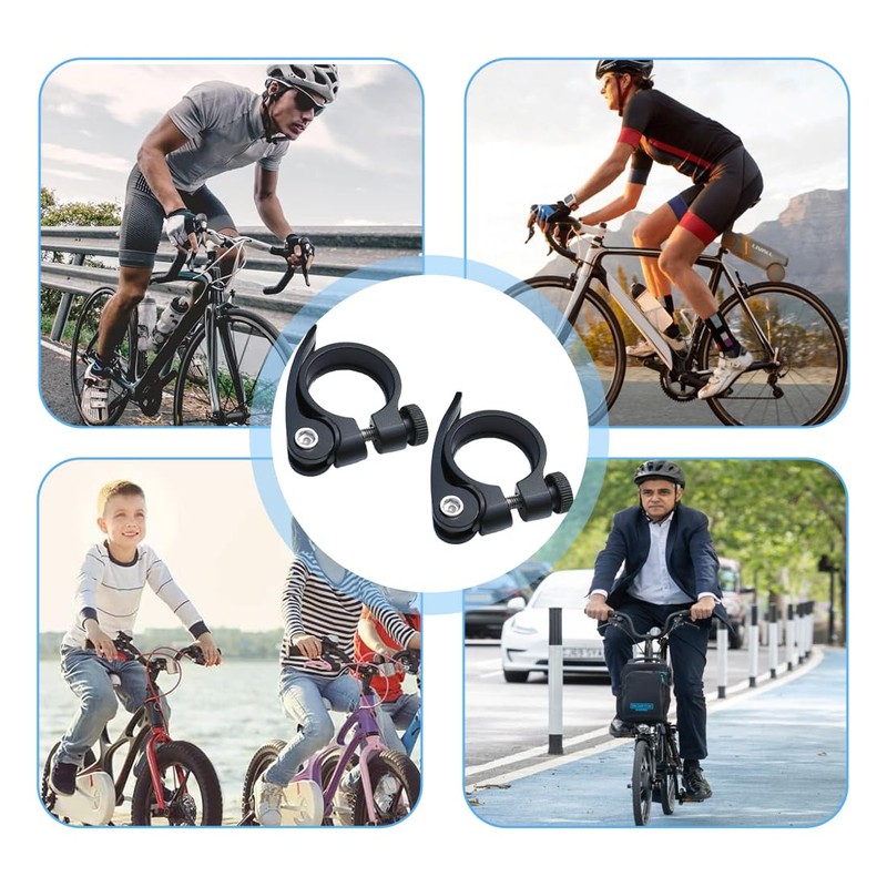 EIHI Pack of 2 seat clamp 31.8, quick release bicycle,