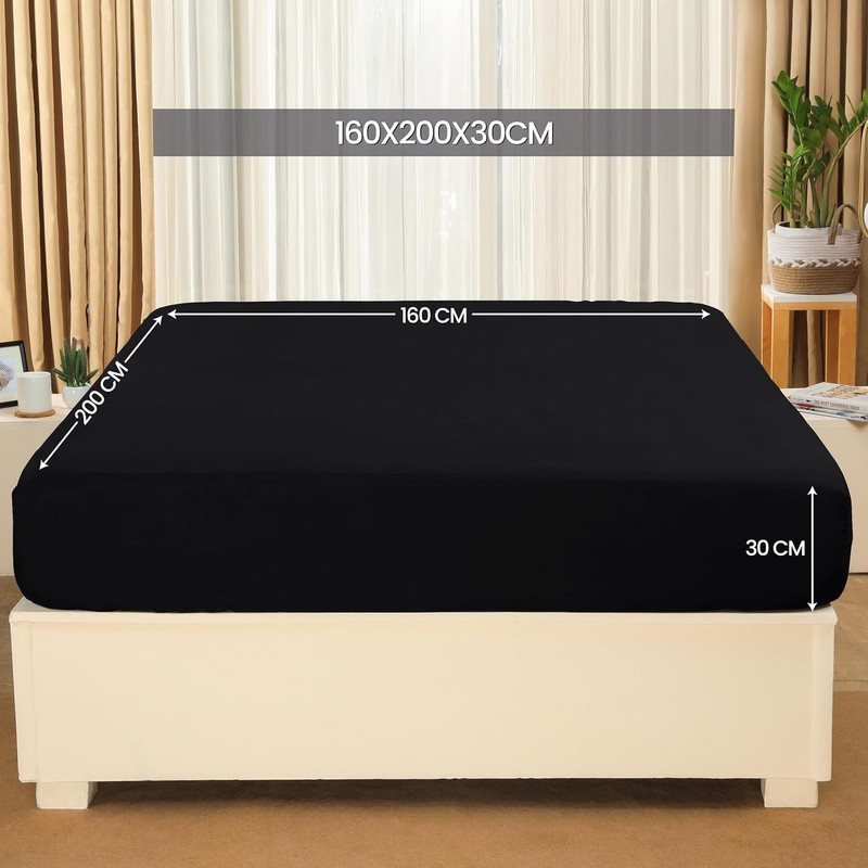 Utopia Bedding Fitted Sheet, Brushed Microfibre, up to 30 cm,