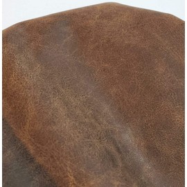 NAT Leathers Brown Distressed 24 inch x 54 inch Vegan Faux Leather Fabric Sheet Synthetic Pleather 0.9 mm Soft Smooth Upholstery 9 sq.ft. (24" x 54" -2/3 of Yard) (Brown Distressed)