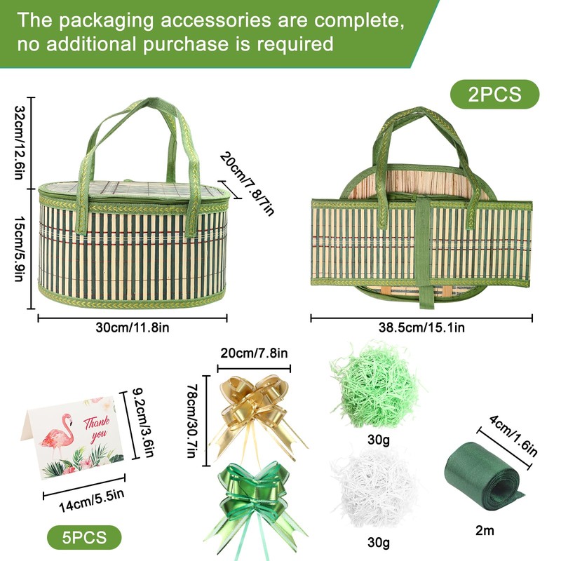 2 Set Hamper Baskets for Gifts Empty, Gift Baskets Empty,
