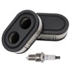 VooGenzek 3 Pieces Lawn Mower Air Filter with 1 Spark