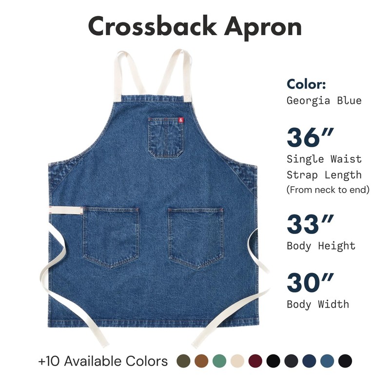 hedley & bennett Crossback Apron - Crossback Chef Apron with