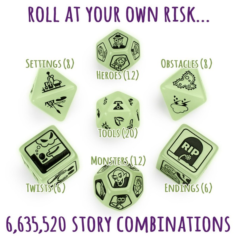 Story Time Dice: Scary Tales - Glows in The Dark