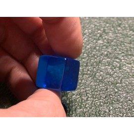 Koplow Games Blank Dice - D6 16mm - Transparent - Blue Six Sided Counting Cube RPG Tabletop