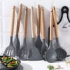 Kitchen Utensil 33 Pcs Non-Stick Silicone (BPA Free) Set (Khaki)