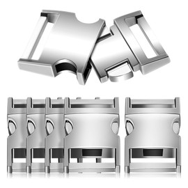 SHINEOFI 6Pcs Metal Buckles 3/4 inch(20mm) Quick Side Release Clips Dog Collar Buckles Clip for Straps Webbing Bracelet Dog Collar Purses Backpack Bag Luggage Belt, Silver