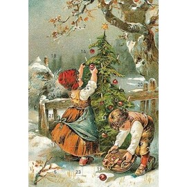 O du fröhliche: An Advent Calendar Postcard with 24 Doors