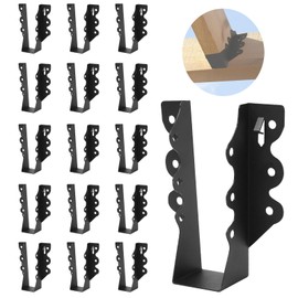16 Pcs 2x6 Joist Hanger, for Rafter Hurricane Ties Joist Hangers, Black Powder-Coated , Tie Brackets for Floor Deck and Ceiling Trusses