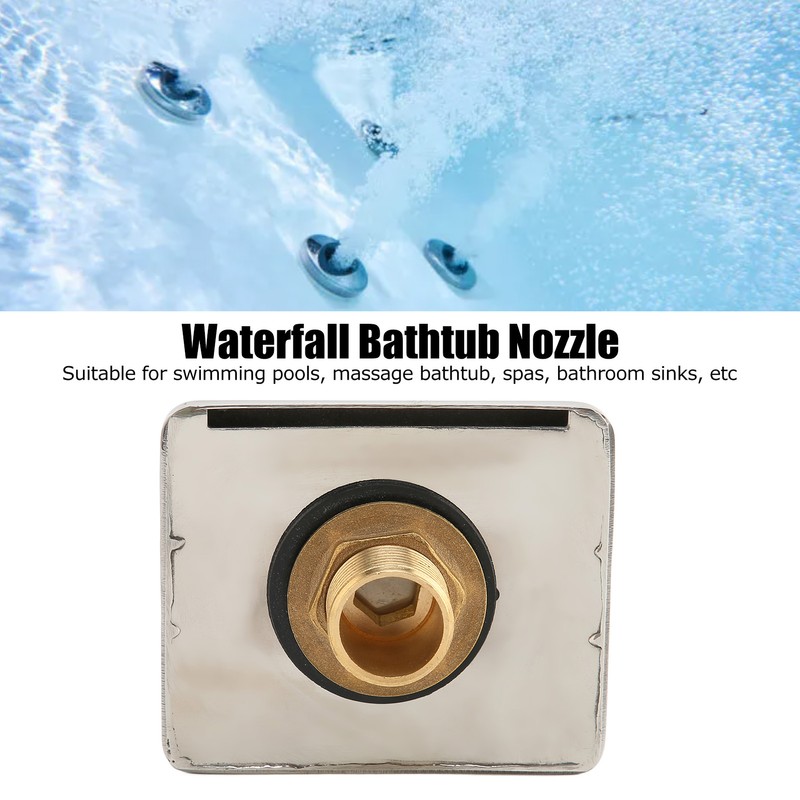 Waterfall Tub Nozzle G1/2 Male Thread Stainless Steel Wall Mounted
