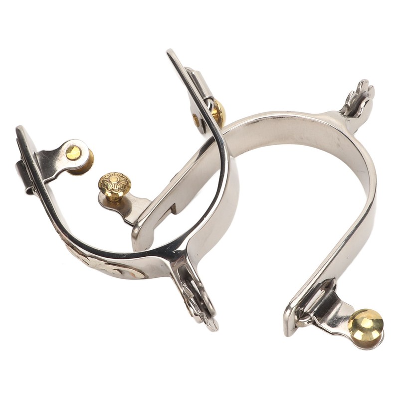 1 Pair Horse Spurs Stainless Steel Western Cowboys Spurs Men