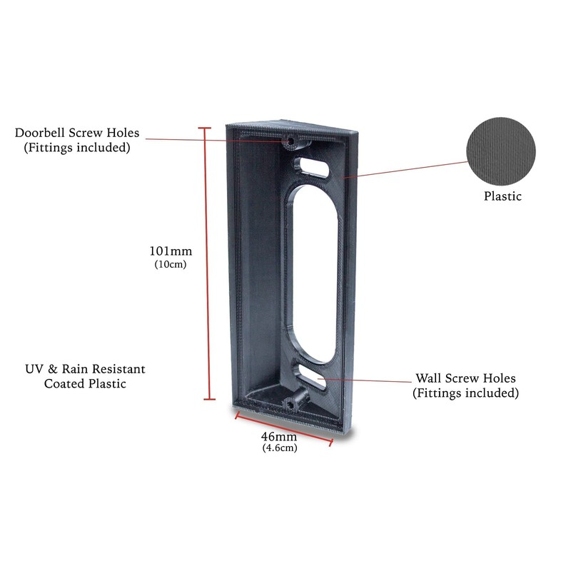 Gestech 50 Degree Angle Mount Wedge Compatible with Video Doorbell