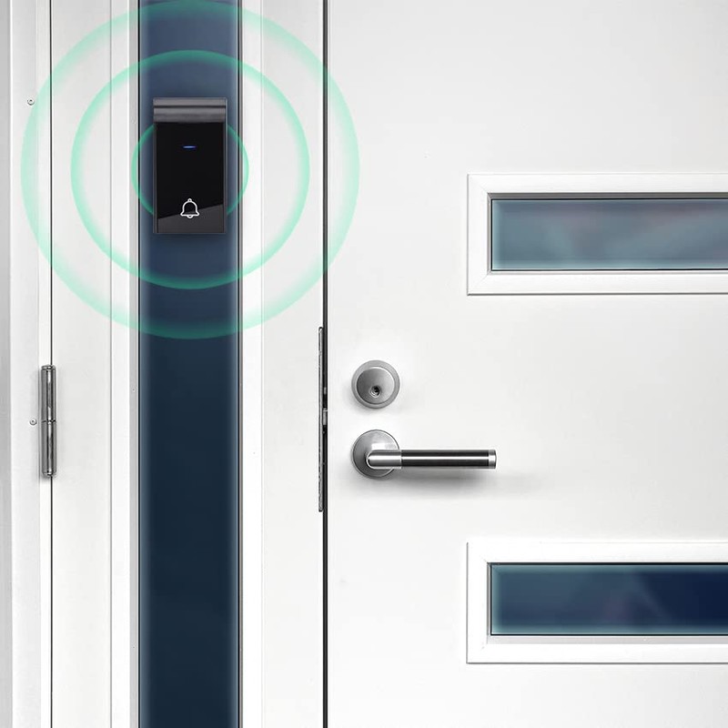 Wireless Digital Doorbell Black and White AC (1 to 2)