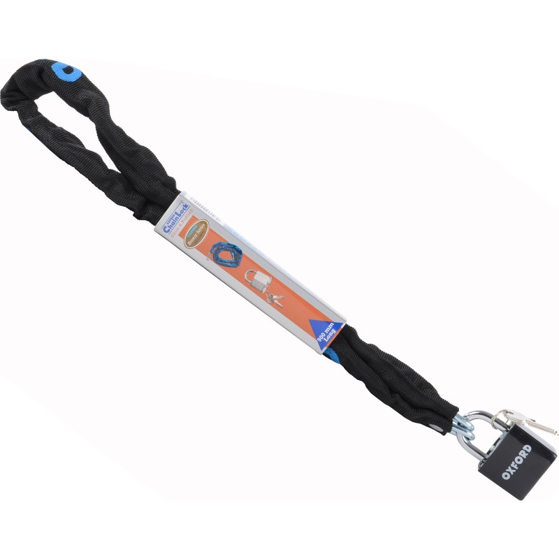 Oxford Chain Lock and Padlock - Black, 900 x 6