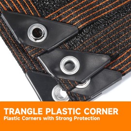 EASTARP 90% Shading Rate 8'x10' Black Shade Cloth,UV Resistant Durable Mesh Tarp with Grommets&Reinforced Edges, Shade Net Using for Plants Cover, Greenhouse, Dog Kennel, Patio, Chicken House