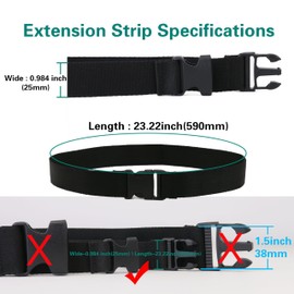 YOURUIMEI Massage bottle bag,Nurse Fanny Pack, extension belt,extension belt,0.984 inches wide(25mm) (YRYD-25 Black)