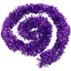 SHATCHI 4Pcs Purple 1.8m/6ft Xmas Metallic Chunky Tinsel Garland for