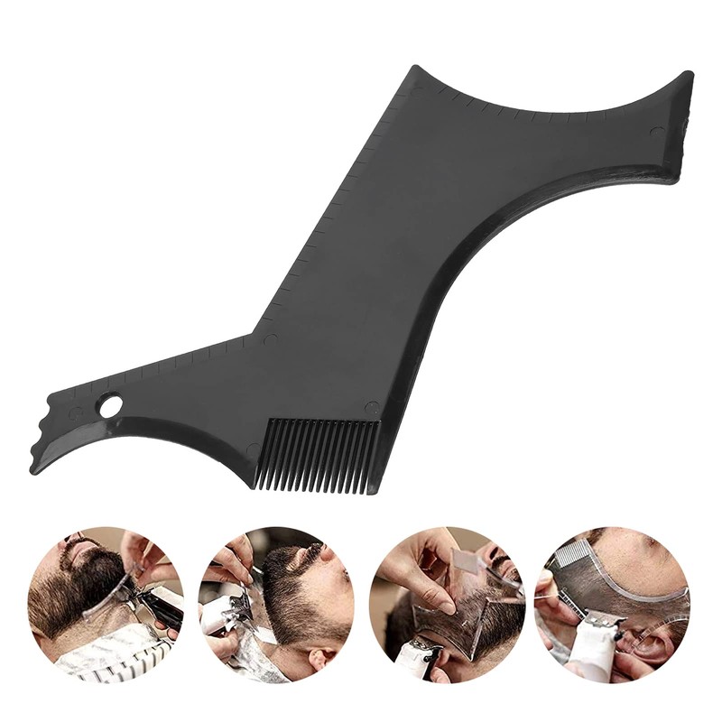 Beard Shaping Tools, Beard Shaping Stencil, Beard Styling Black Plastic