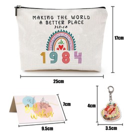 JSTHHTT Women's Cosmetic Bag, Small Cosmetic Bag, Make Up Bag, Travel Portable Makeup Bag with Zip, Accessory Organiser for Girls, Colleague, White, NO