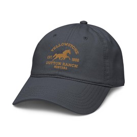 CBS Yellowstone Dutton Ranch Montana Embroidered Adjustable Baseball Cap - Navy Blue - Unisex-Adults - Boys - Baseball Cap