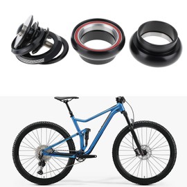YINETTECH 34-34mm Aluminum Alloy Headset for 34mm Front Fork Steel Frame Head Tube Black