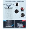 Hibbent All Metal Shower Head, 8 Inch High Pressure Rain